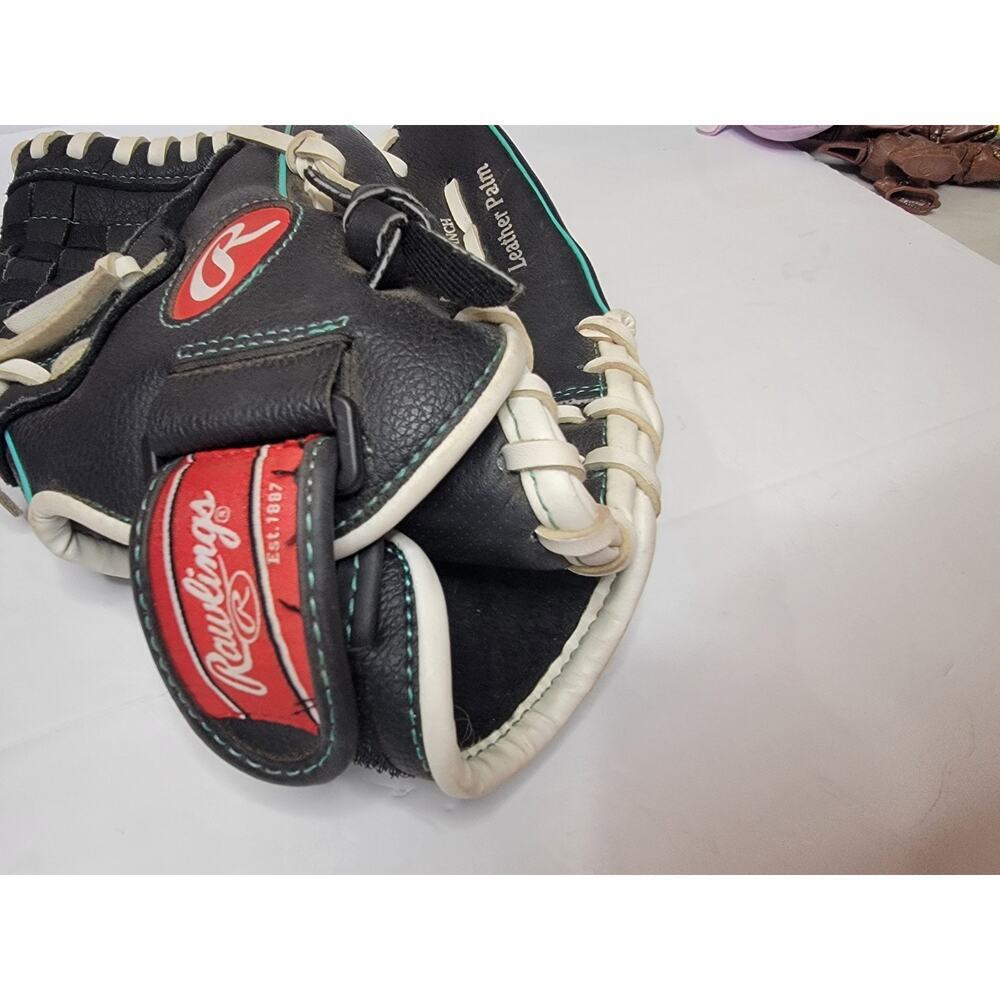 Rawlings The Gold Glove Co. WFP115MT Leather Palm Black w/Teal Trim 11 1/2 INCH - Picture 12 of 12